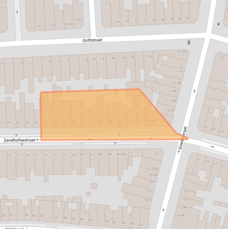 Kaart van postcodegebied 3572GH.