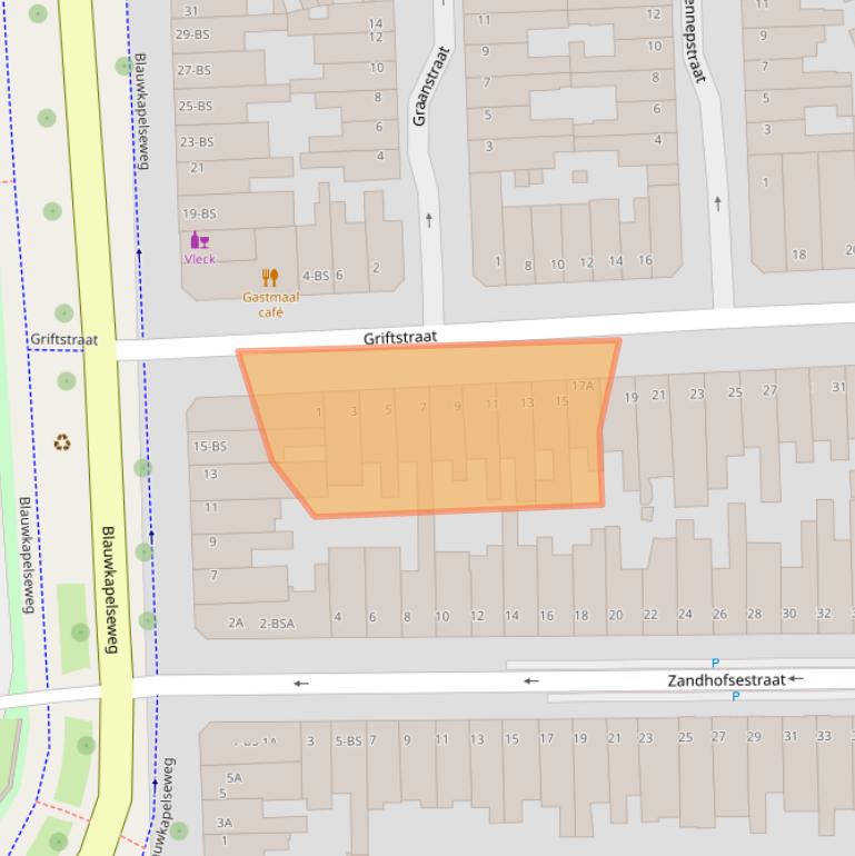 Kaart van postcodegebied 3572GM.
