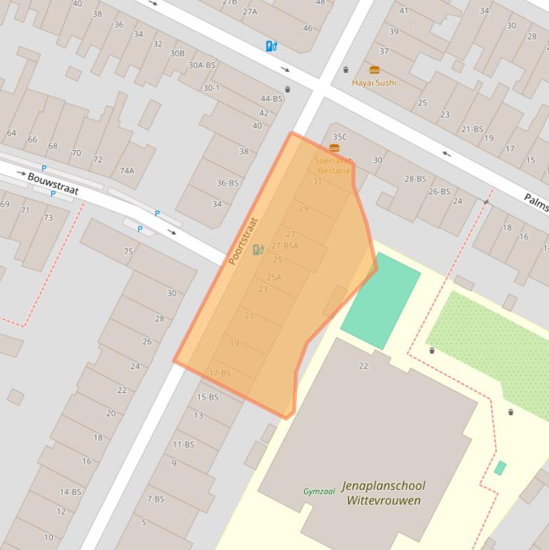 Kaart van postcodegebied 3572HB.