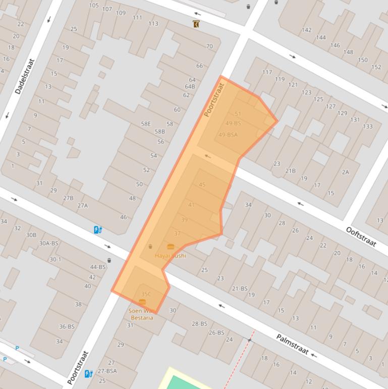Kaart van postcodegebied 3572HC.
