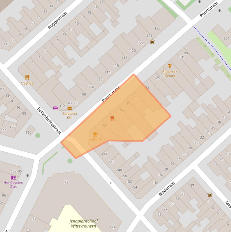 Kaart van postcodegebied 3572HE.