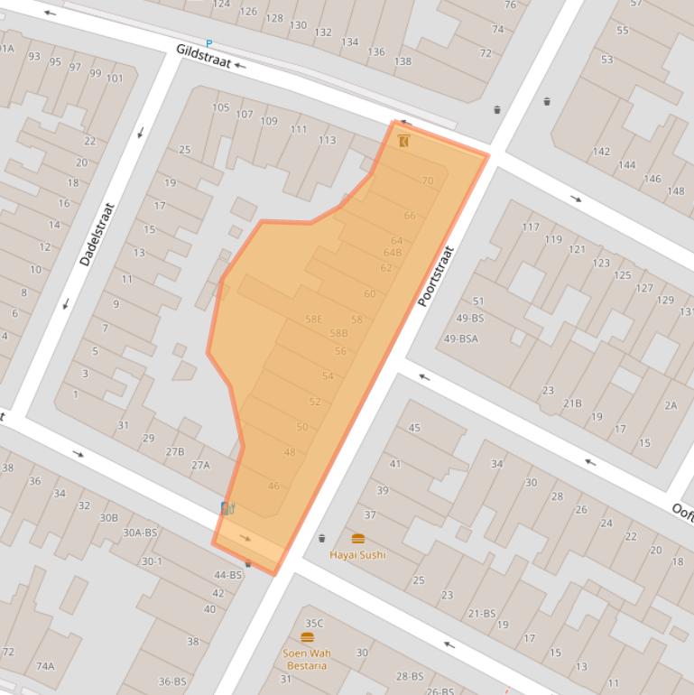 Kaart van postcodegebied 3572HL.