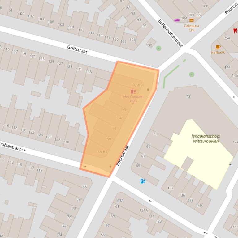 Kaart van postcodegebied 3572HN.