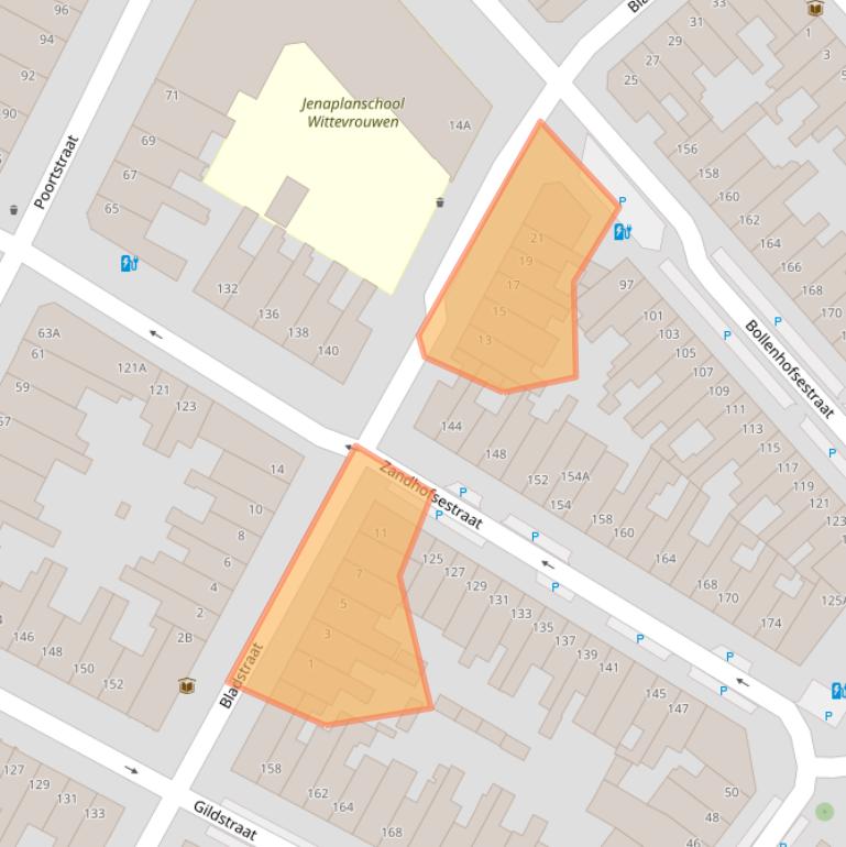 Kaart van postcodegebied 3572HT.