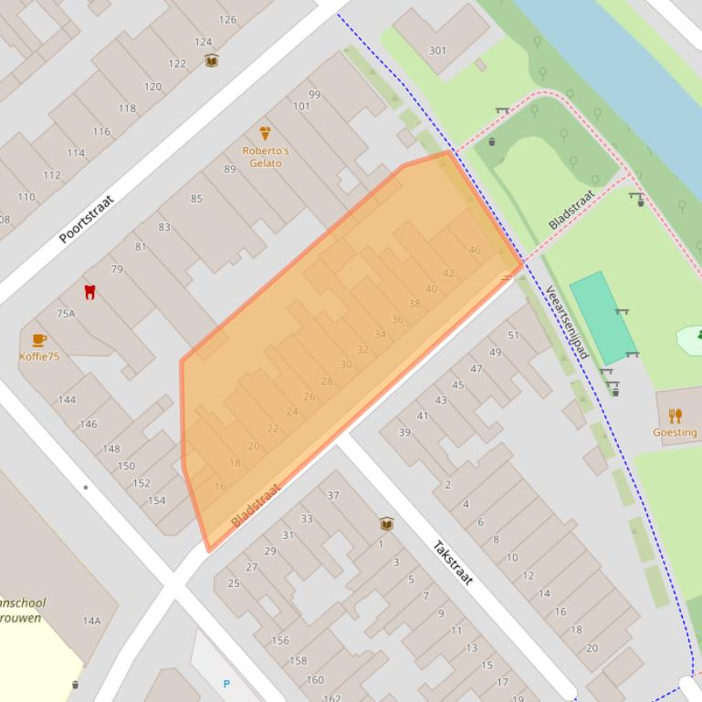 Kaart van postcodegebied 3572HX.