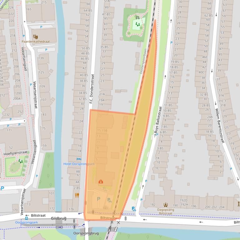 Kaart van postcodegebied 3572JA.