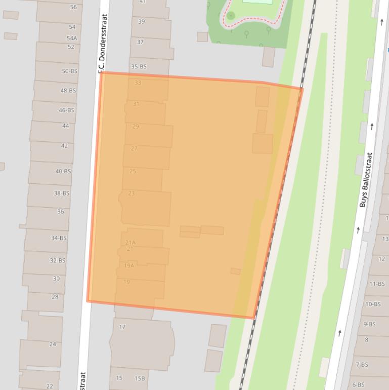 Kaart van postcodegebied 3572JB.