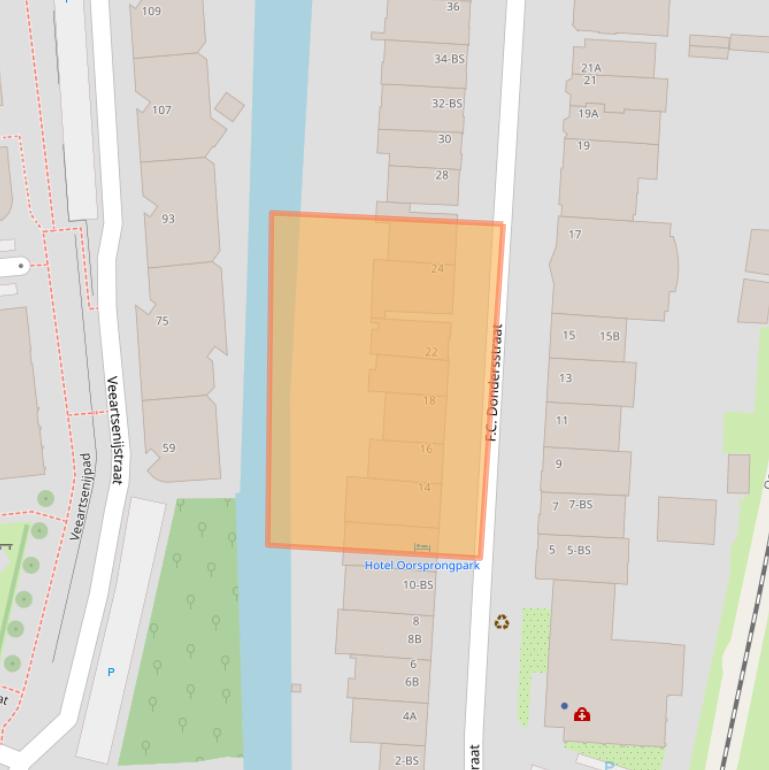 Kaart van postcodegebied 3572JH.