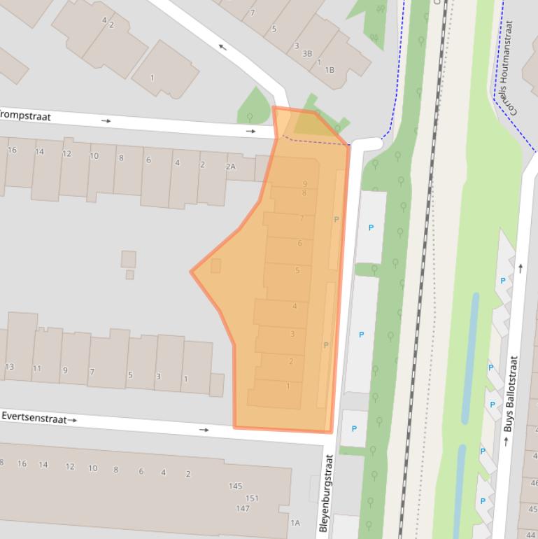 Kaart van postcodegebied 3572JN.