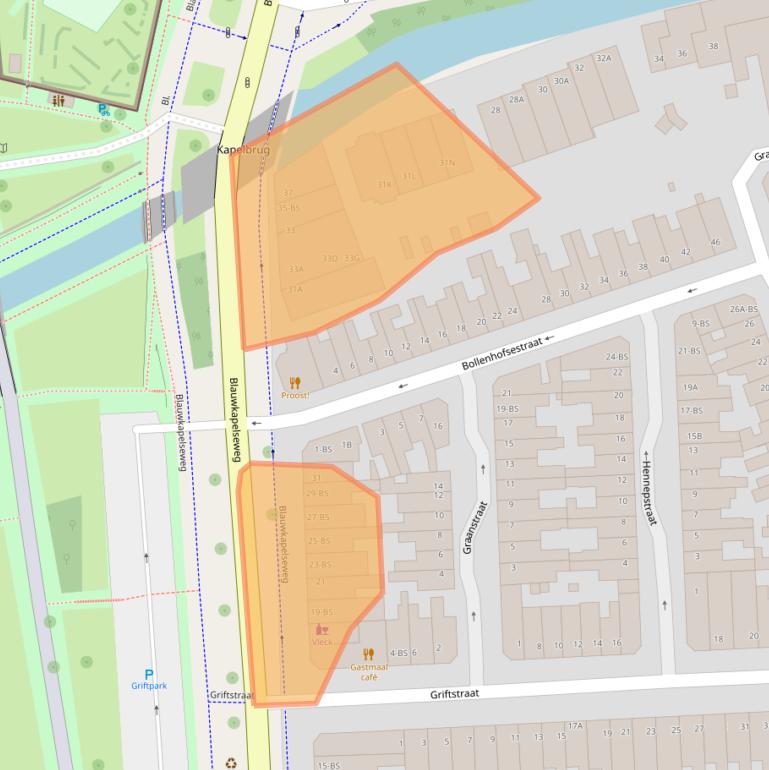 Kaart van postcodegebied 3572KB.