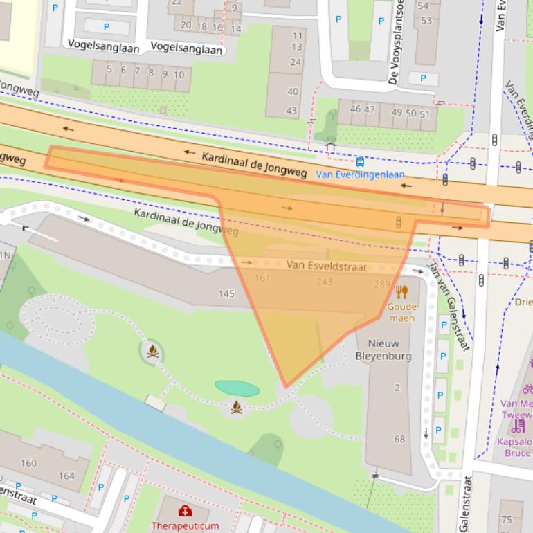 Kaart van postcodegebied 3572KM.