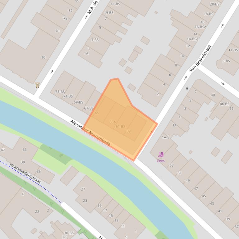 Kaart van postcodegebied 3572KT.