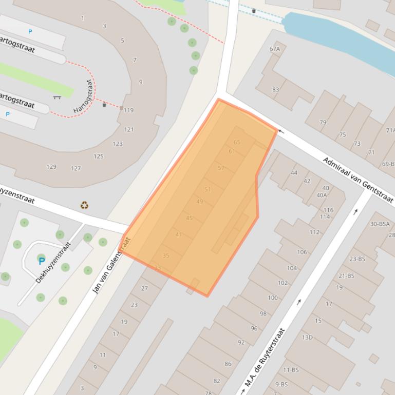 Kaart van postcodegebied 3572LB.