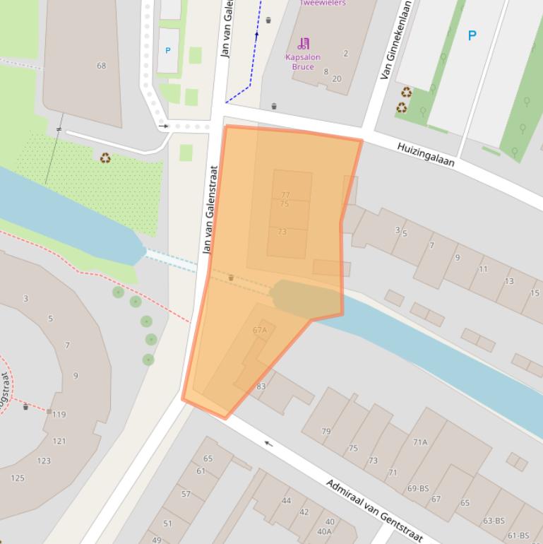 Kaart van postcodegebied 3572LC.