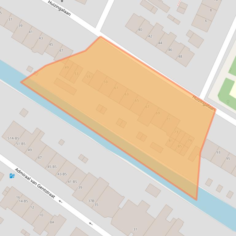 Kaart van postcodegebied 3572LJ.