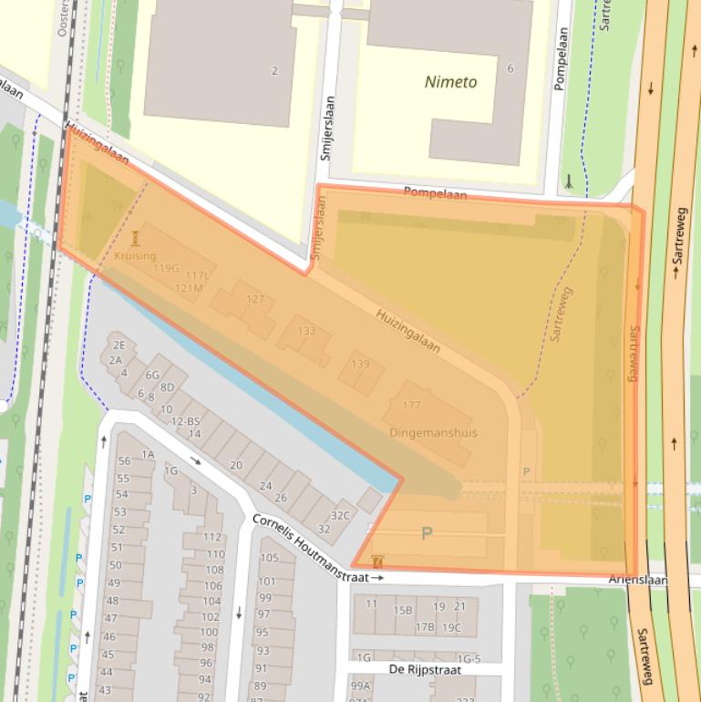 Kaart van postcodegebied 3572LL.