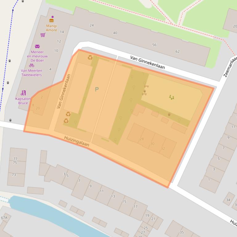 Kaart van postcodegebied 3572LM.
