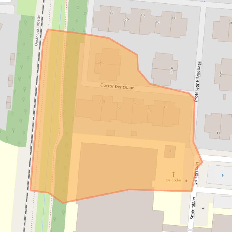 Kaart van postcodegebied 3572MD.