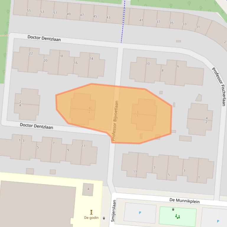 Kaart van postcodegebied 3572ME.