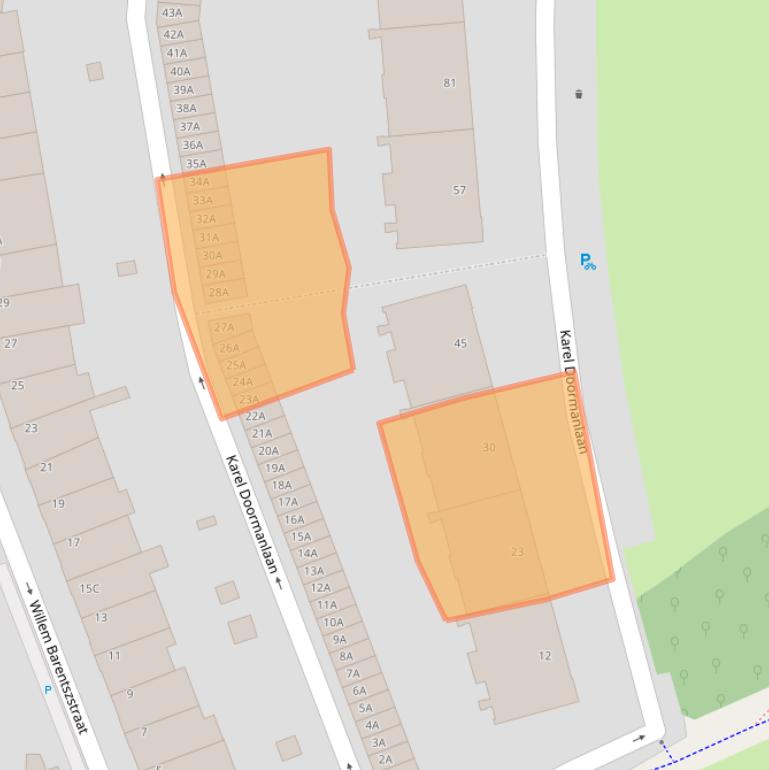 Kaart van postcodegebied 3572NC.