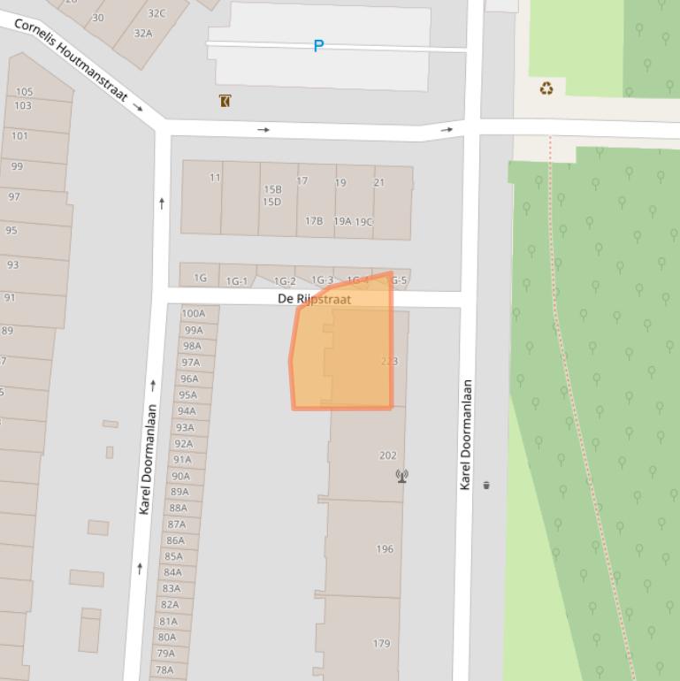 Kaart van postcodegebied 3572NZ.