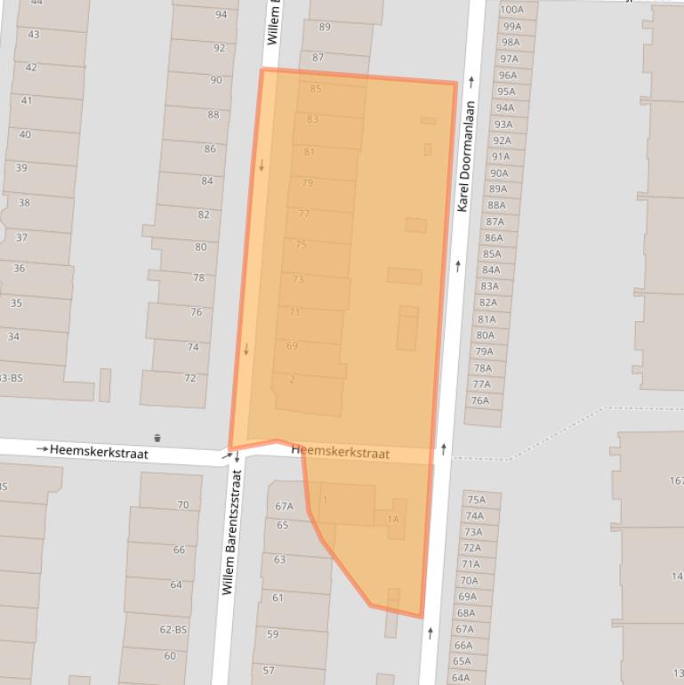 Kaart van postcodegebied 3572PE.