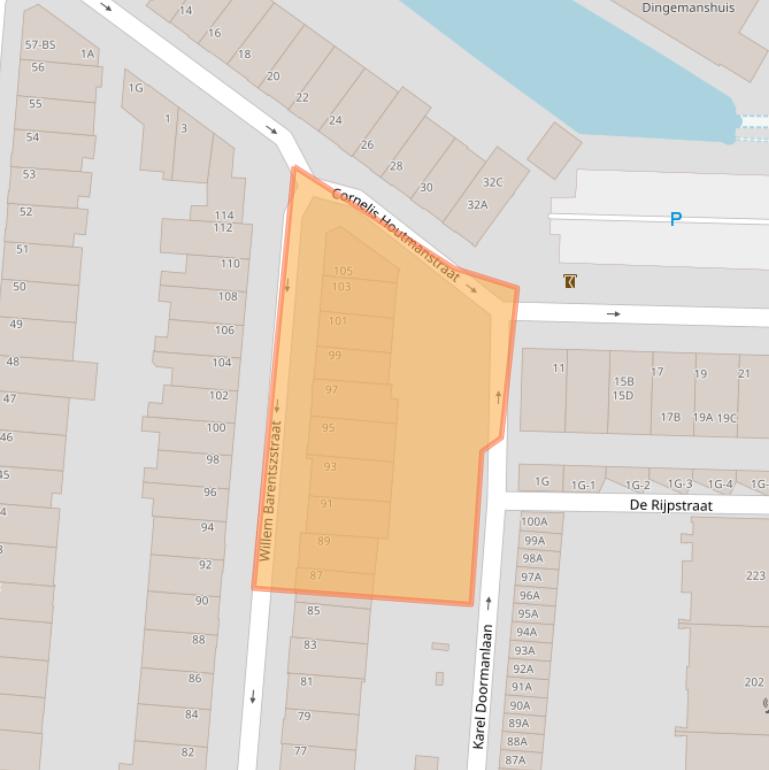 Kaart van postcodegebied 3572PG.