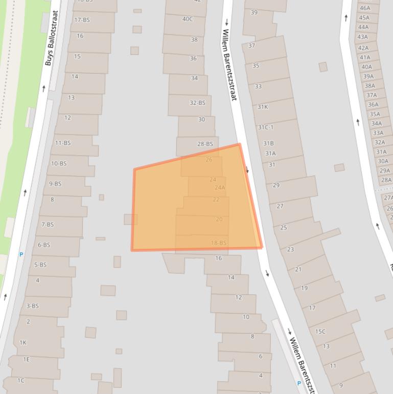 Kaart van postcodegebied 3572PJ.