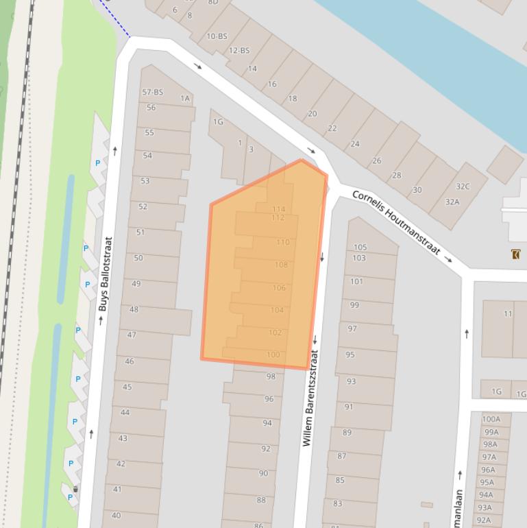 Kaart van postcodegebied 3572PR.