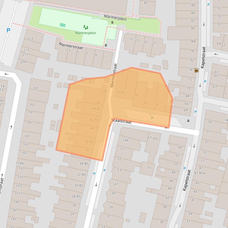 Kaart van postcodegebied 3572RK.