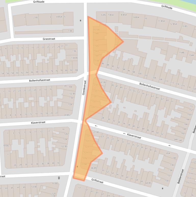 Kaart van postcodegebied 3572RS.