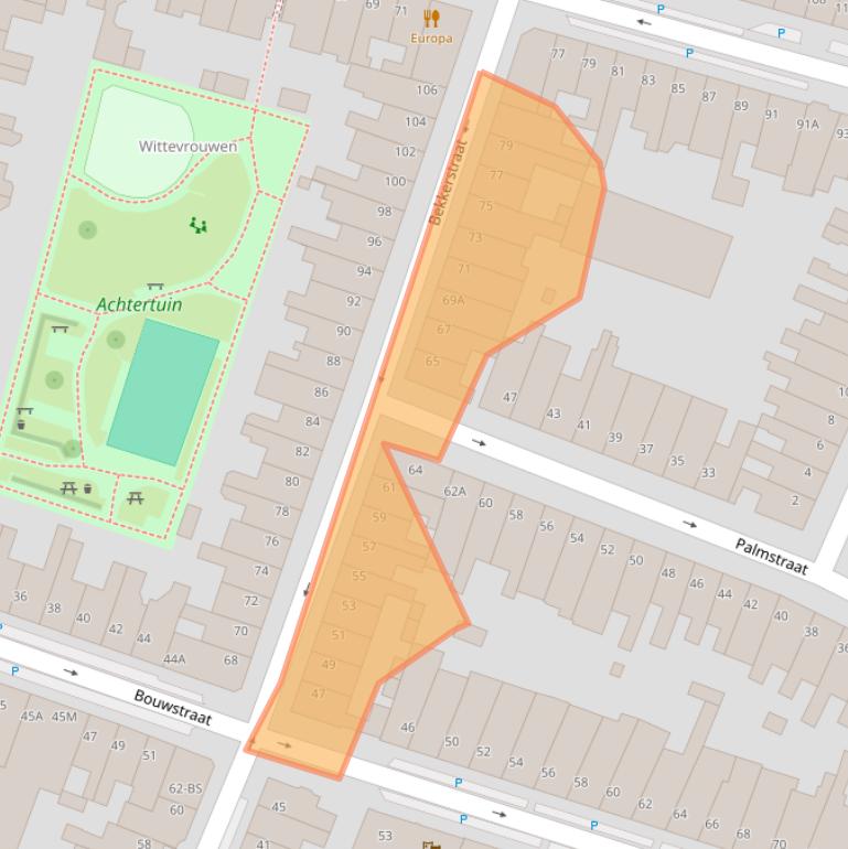 Kaart van postcodegebied 3572SC.