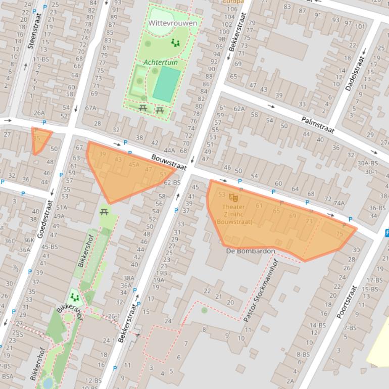 Kaart van postcodegebied 3572SP.