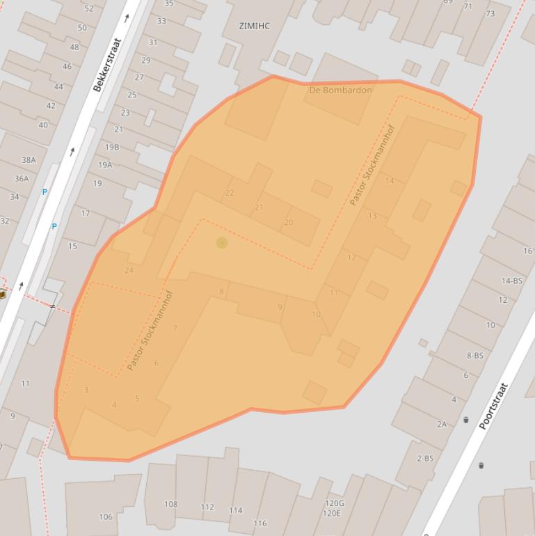 Kaart van postcodegebied 3572SZ.