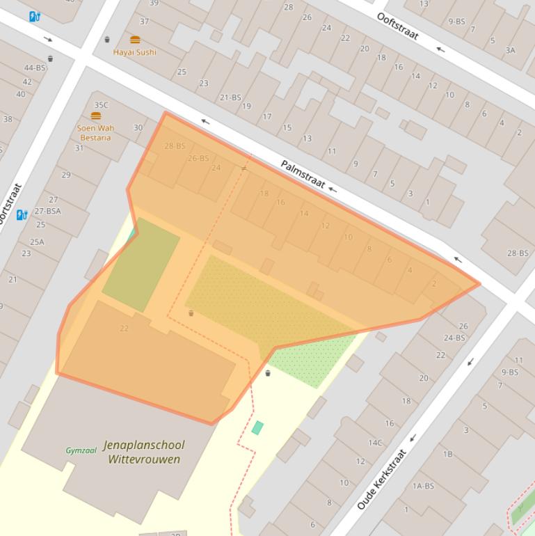 Kaart van postcodegebied 3572TC.