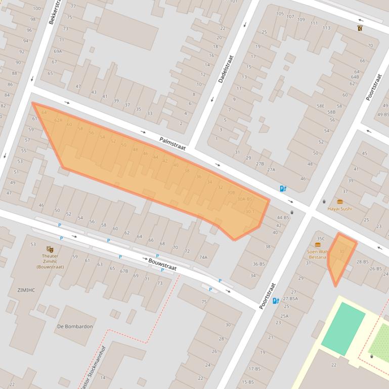 Kaart van postcodegebied 3572TD.