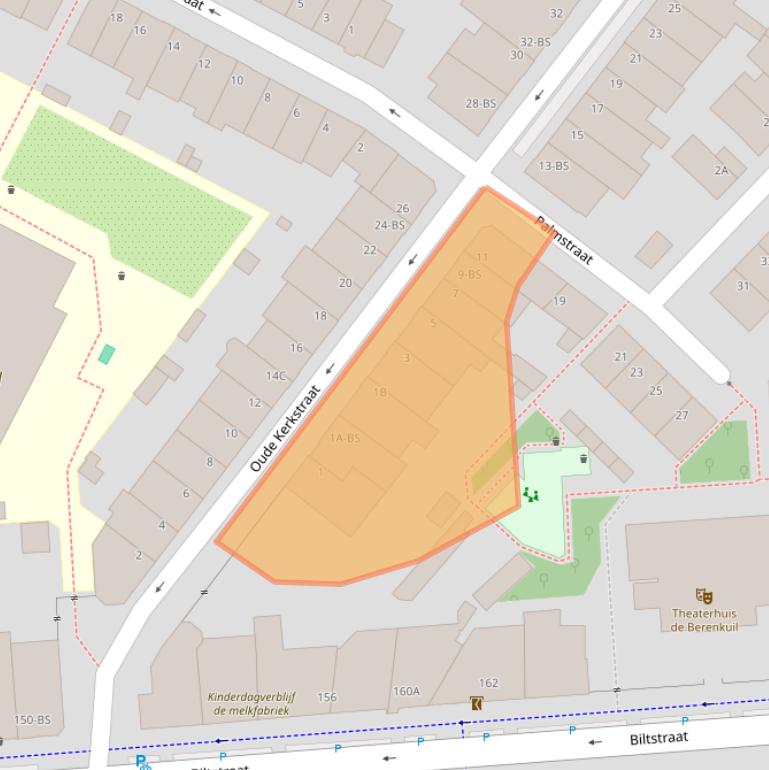 Kaart van postcodegebied 3572TG.