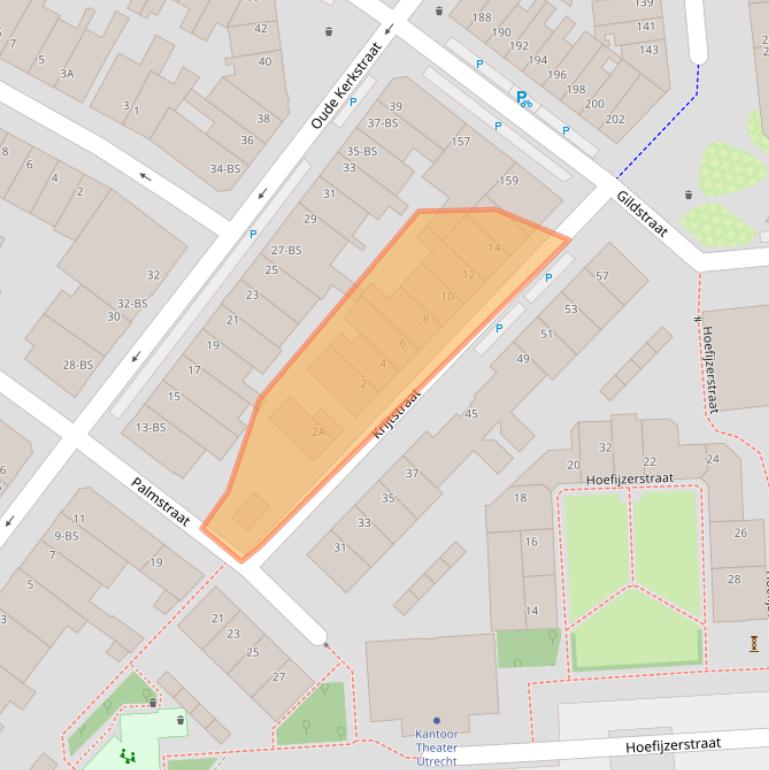 Kaart van postcodegebied 3572TN.