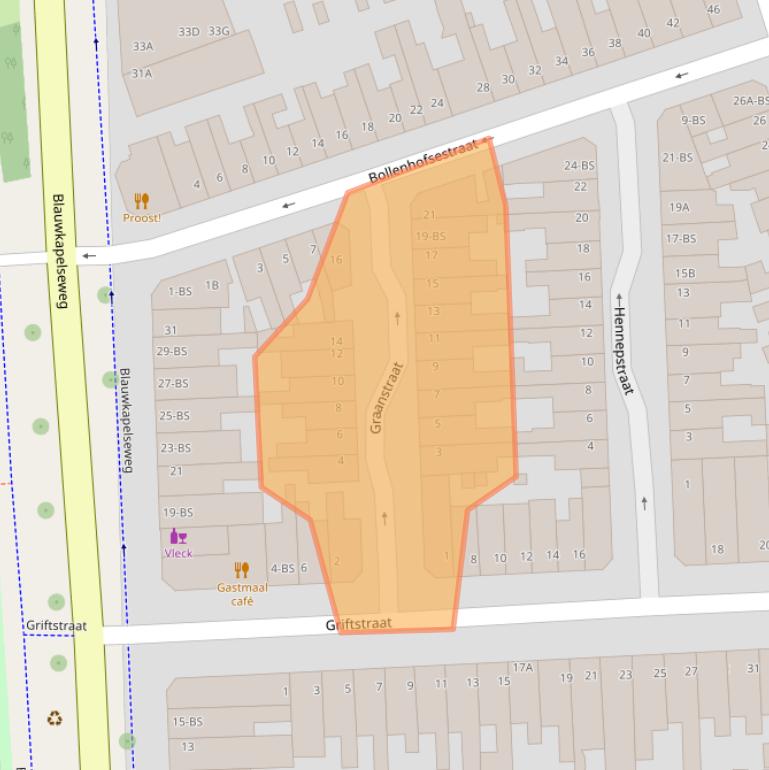 Kaart van postcodegebied 3572TP.