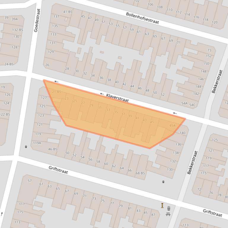 Kaart van postcodegebied 3572VB.