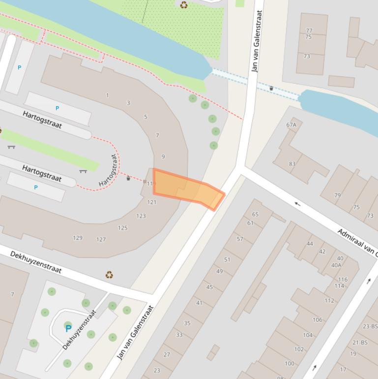 Kaart van postcodegebied 3572WK.