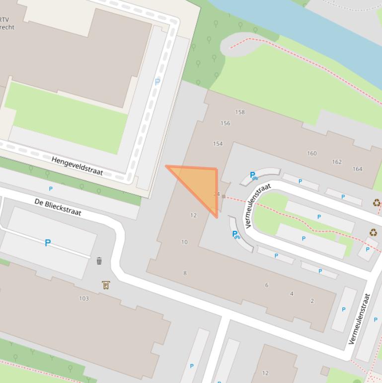 Kaart van postcodegebied 3572WS.