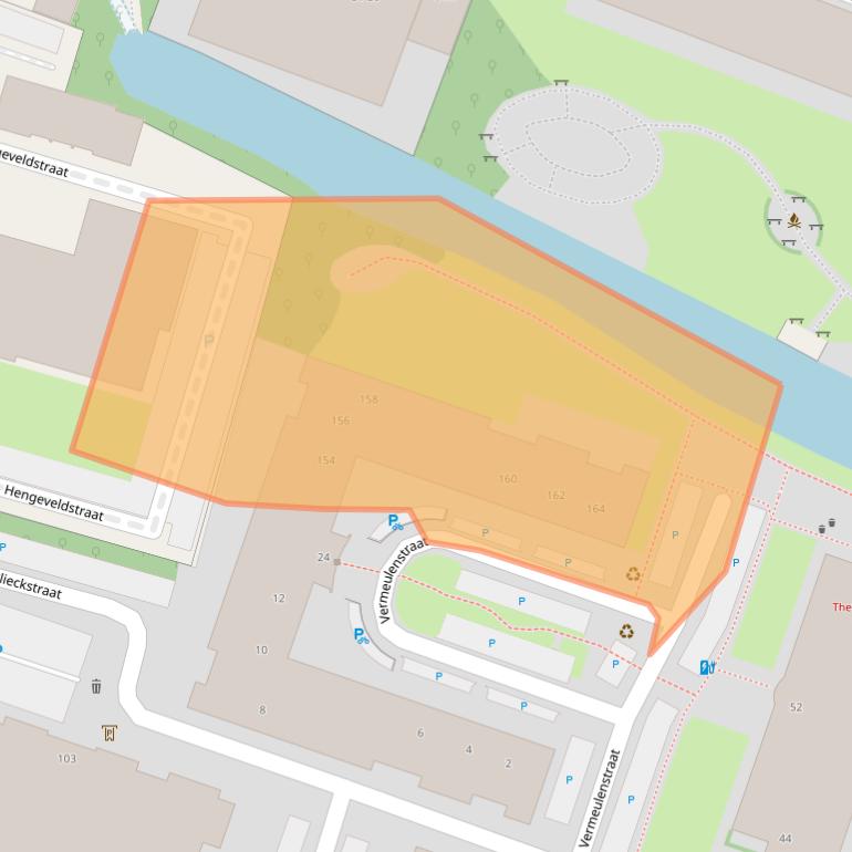 Kaart van postcodegebied 3572WT.