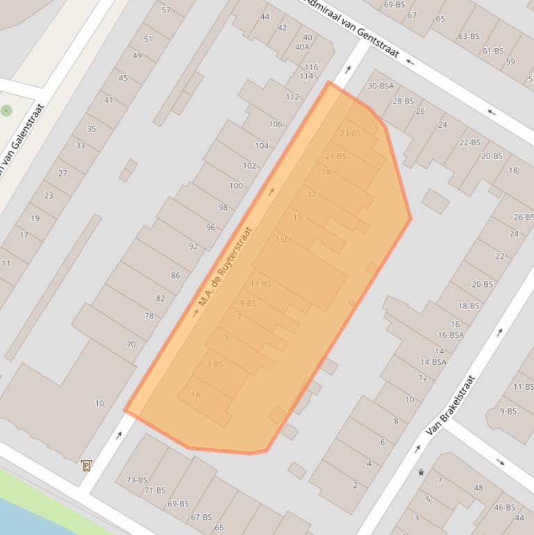 Kaart van postcodegebied 3572XM.