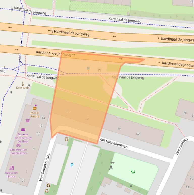 Kaart van postcodegebied 3572ZA.