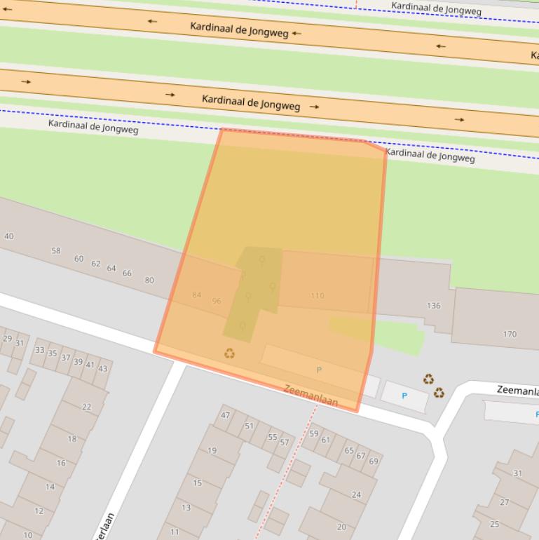 Kaart van postcodegebied 3572ZG.