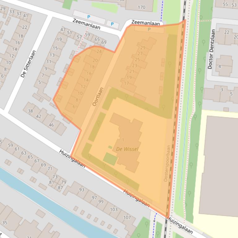 Kaart van postcodegebied 3572ZM.