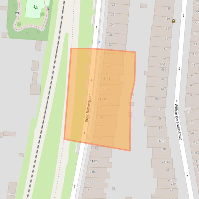 Kaart van postcodegebied 3572ZR.
