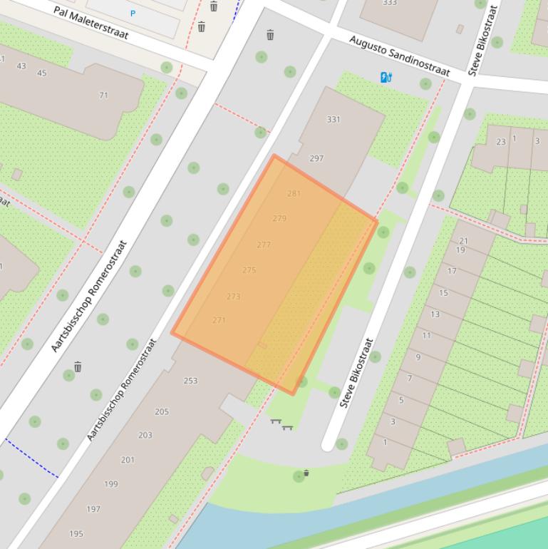 Kaart van postcodegebied 3573AL.