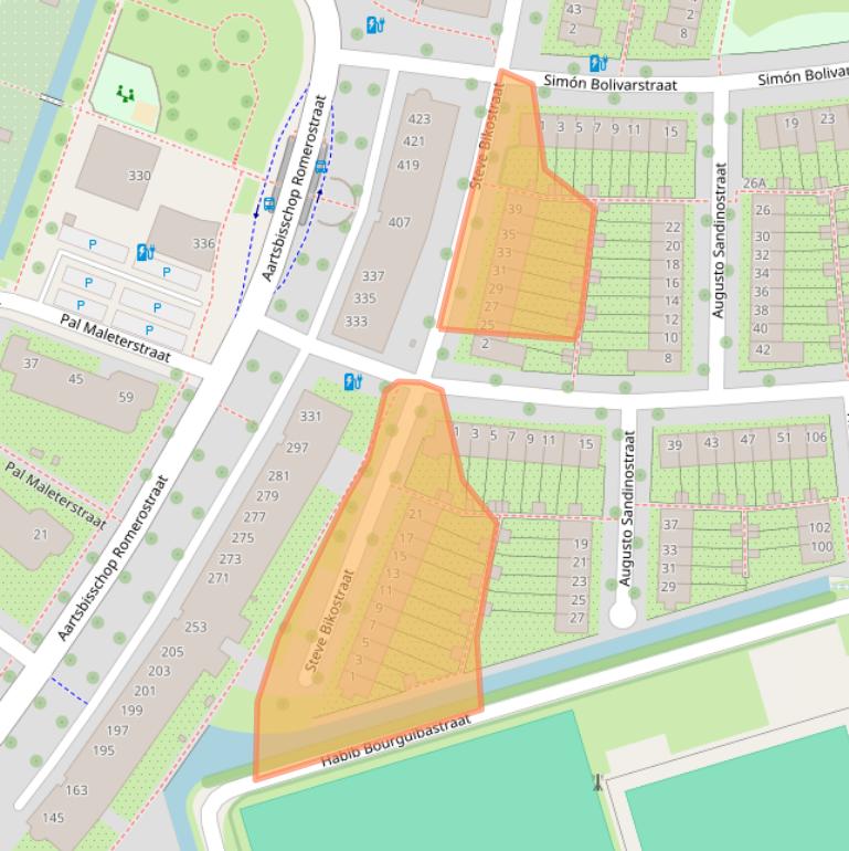 Kaart van postcodegebied 3573BA.